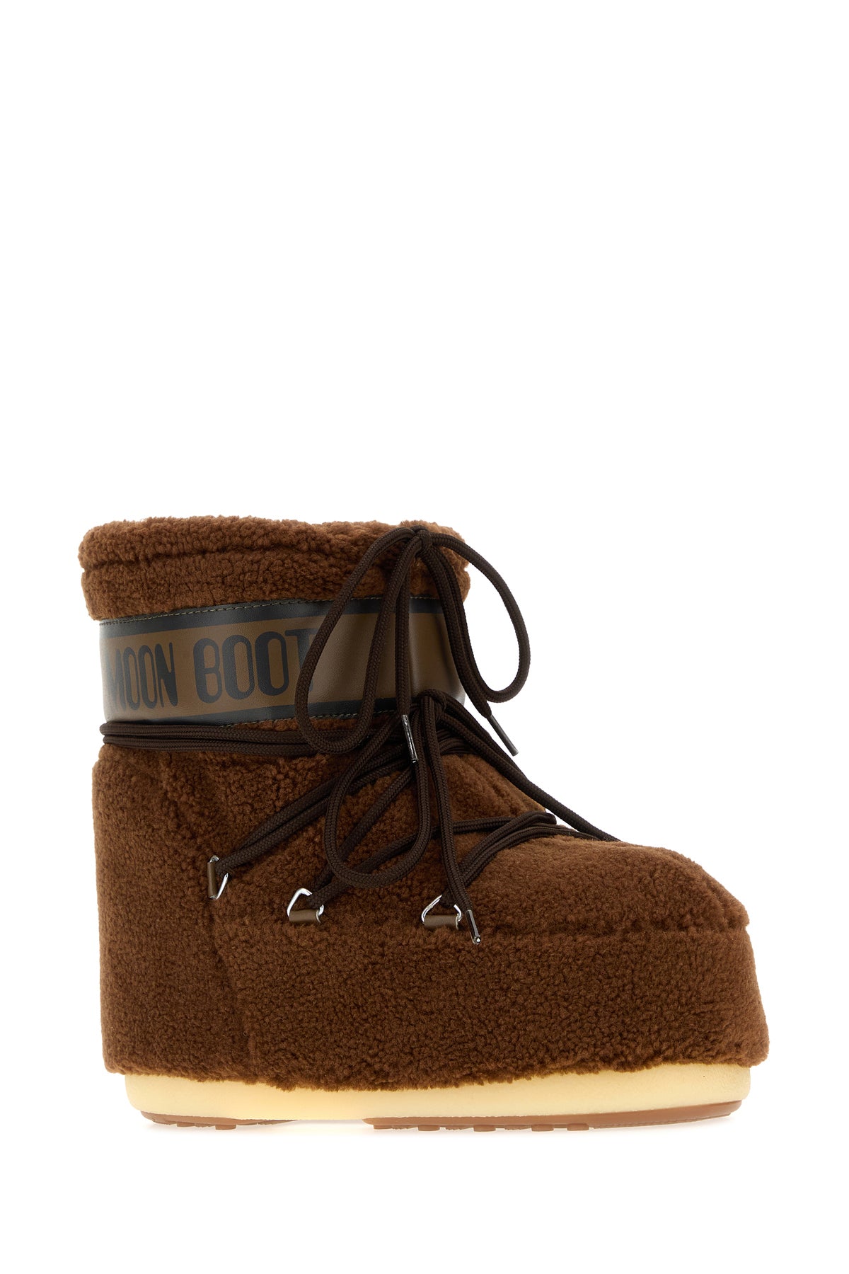 MOON BOOT Stivaletti Icon Low in eco pelliccia marrone, view 2