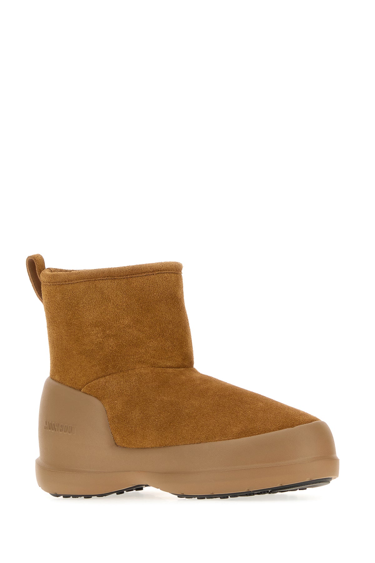 MOON BOOT Stivaletti Mezzaluna Mid in pelle scamosciata cammello, view 2