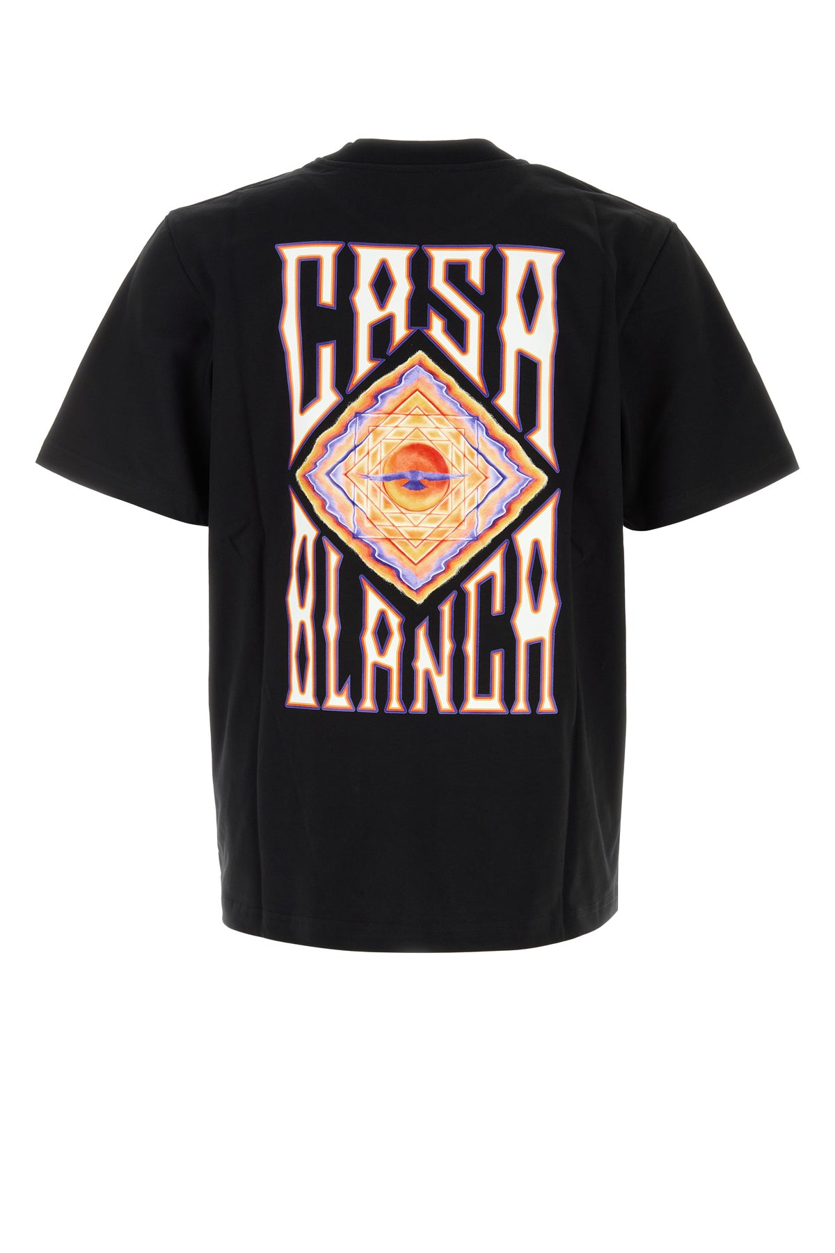 CASABLANCA T-shirt in cotone nero, view 2