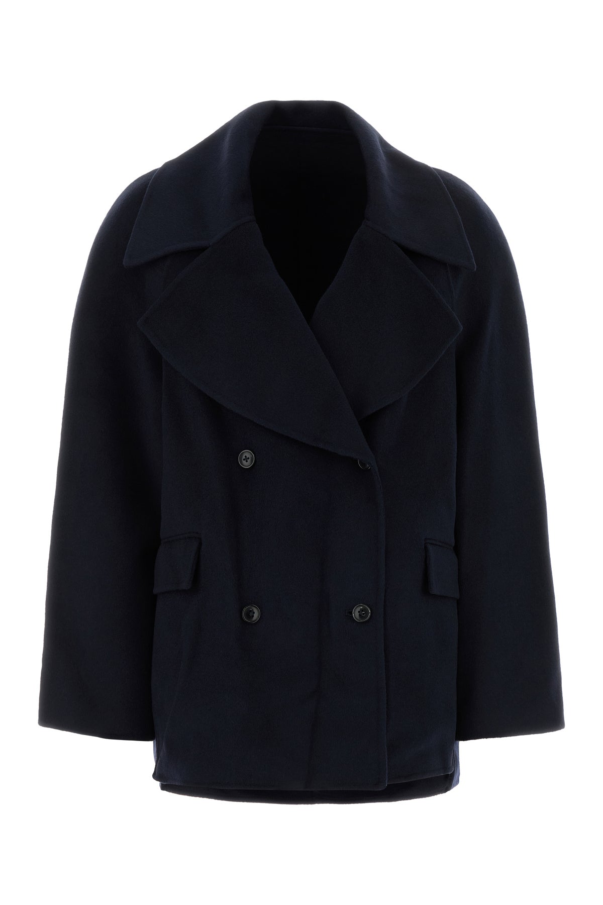 LOULOU DE SAISON Cappotto Neil in misto lana blu navy