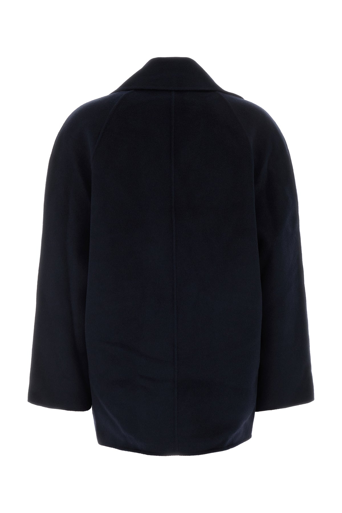 LOULOU DE SAISON Cappotto Neil in misto lana blu navy, view 2