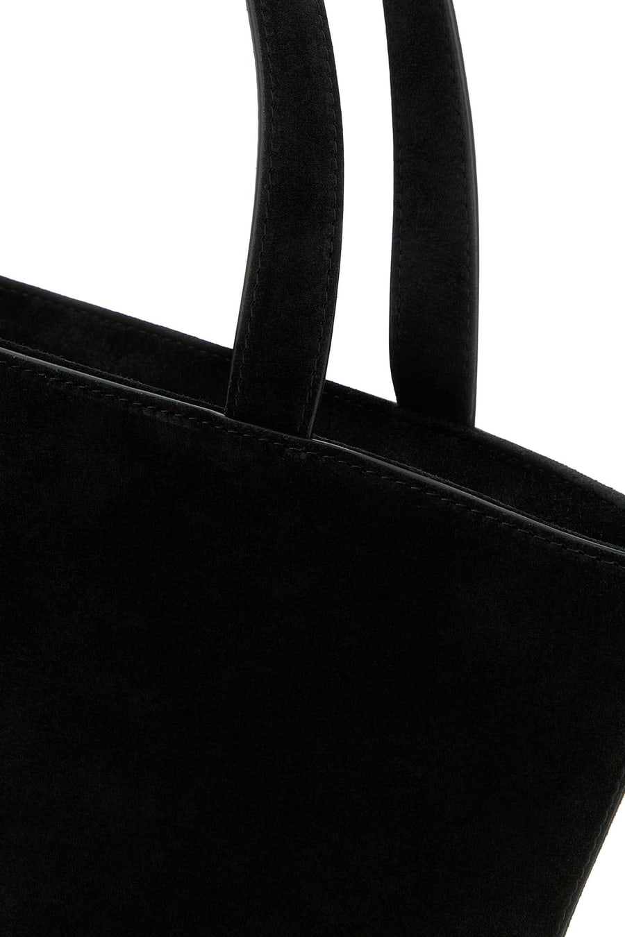 The Row Borsa a spalla Parker in pelle scamosciata nera, view 4