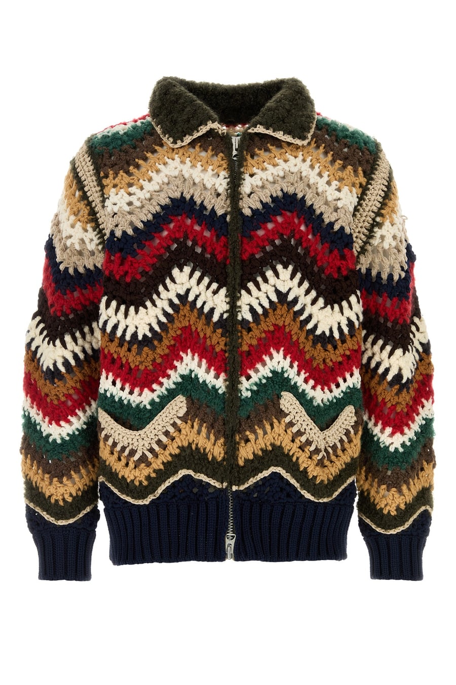 SACAI Cardigan in crochet multicolor