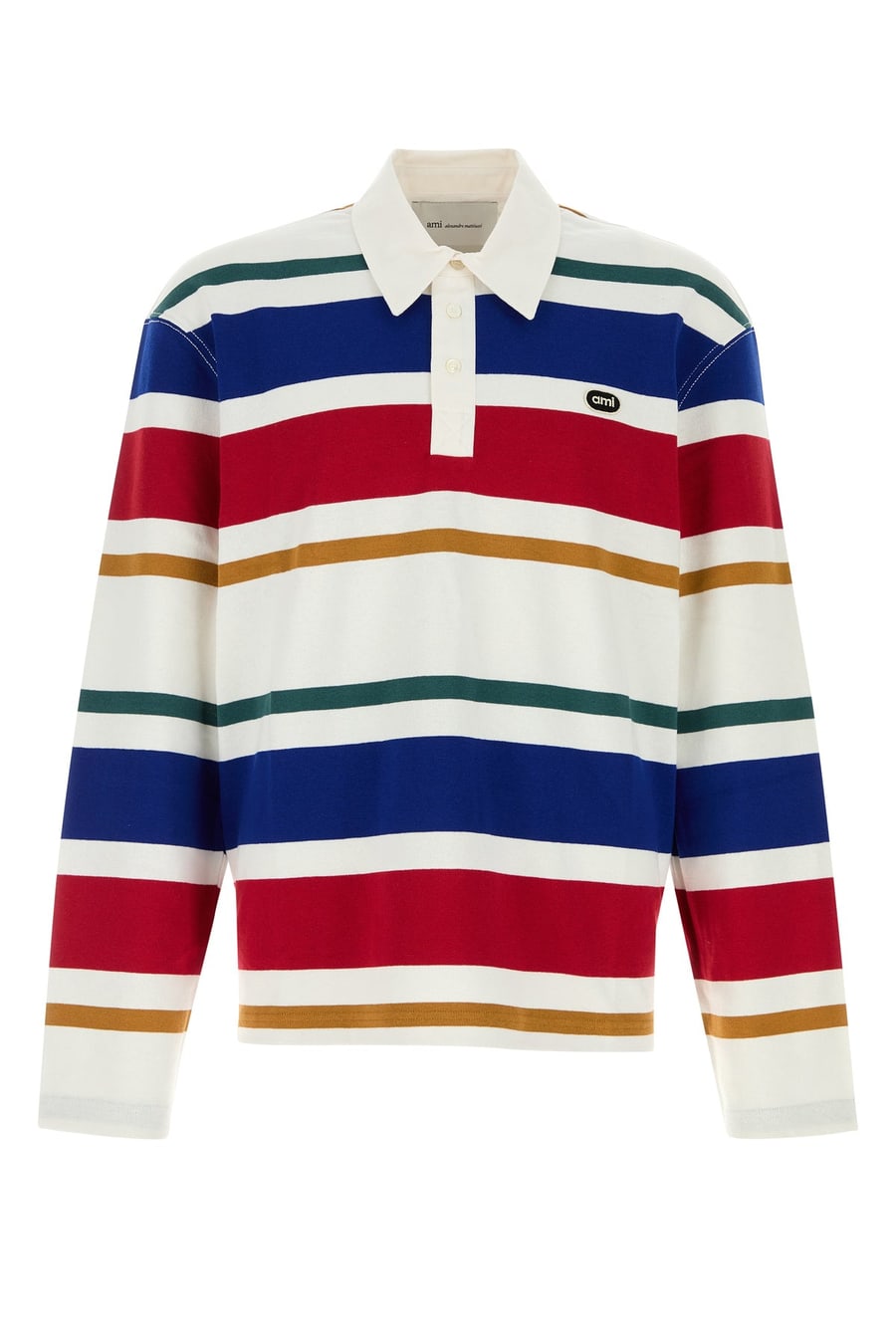 AMI Polo in cotone ricamato