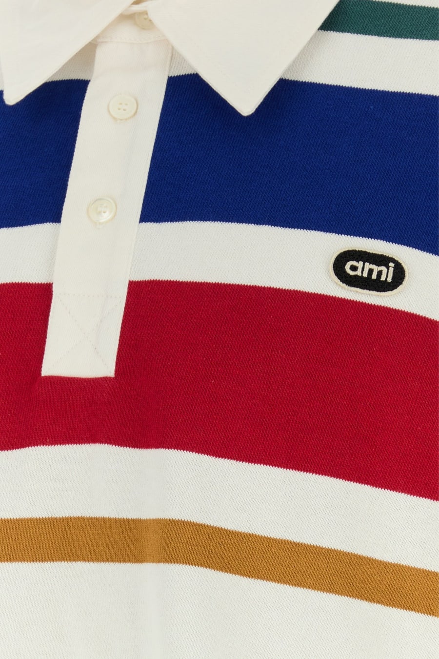 AMI Polo in cotone ricamato, view 3