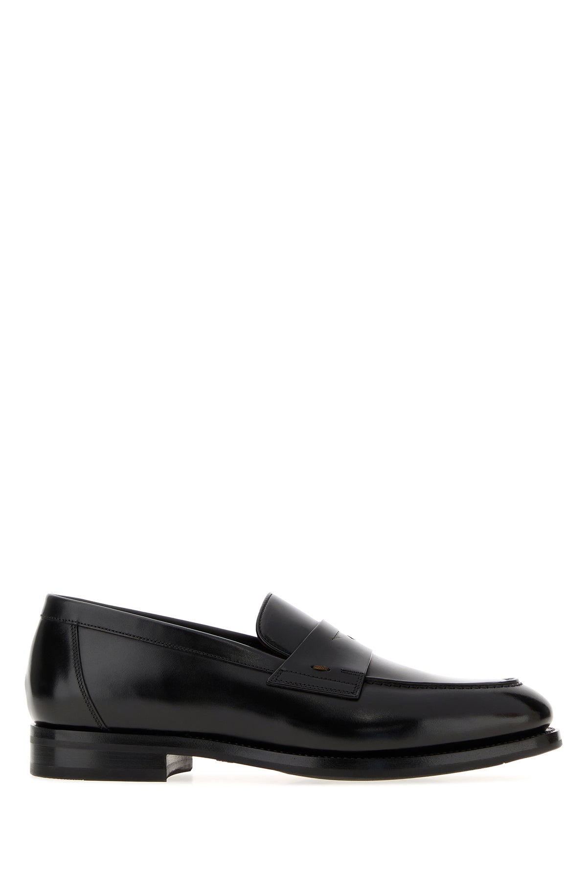 SANTONI Mocassini Colin in pelle nera
