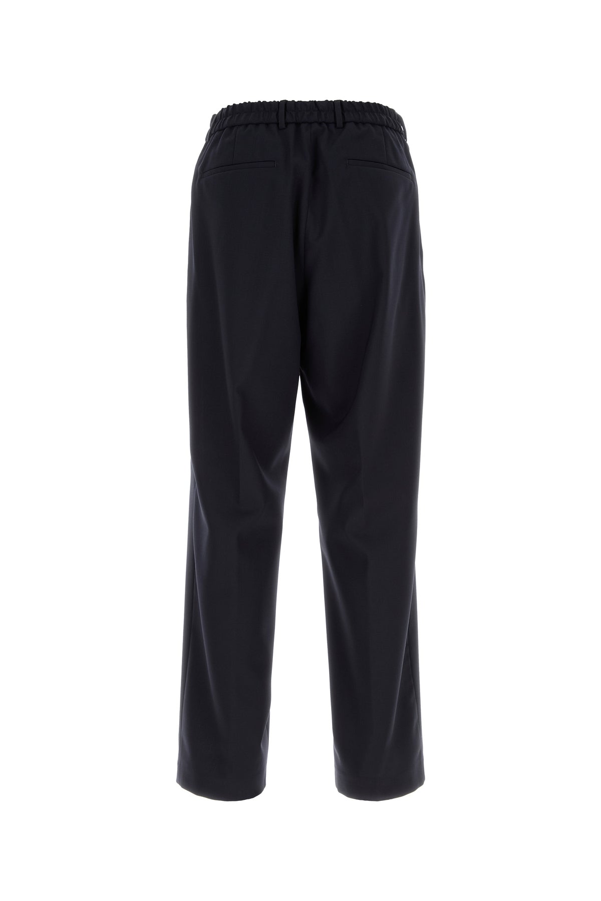 Boss Pantalone in lana blu navy, view 2