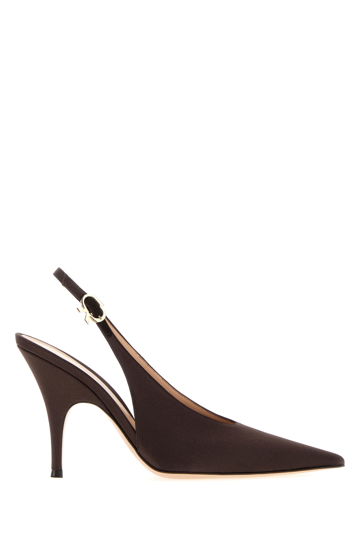 GIANVITO ROSSI Scarpe con tacco Sofia in raso marrone