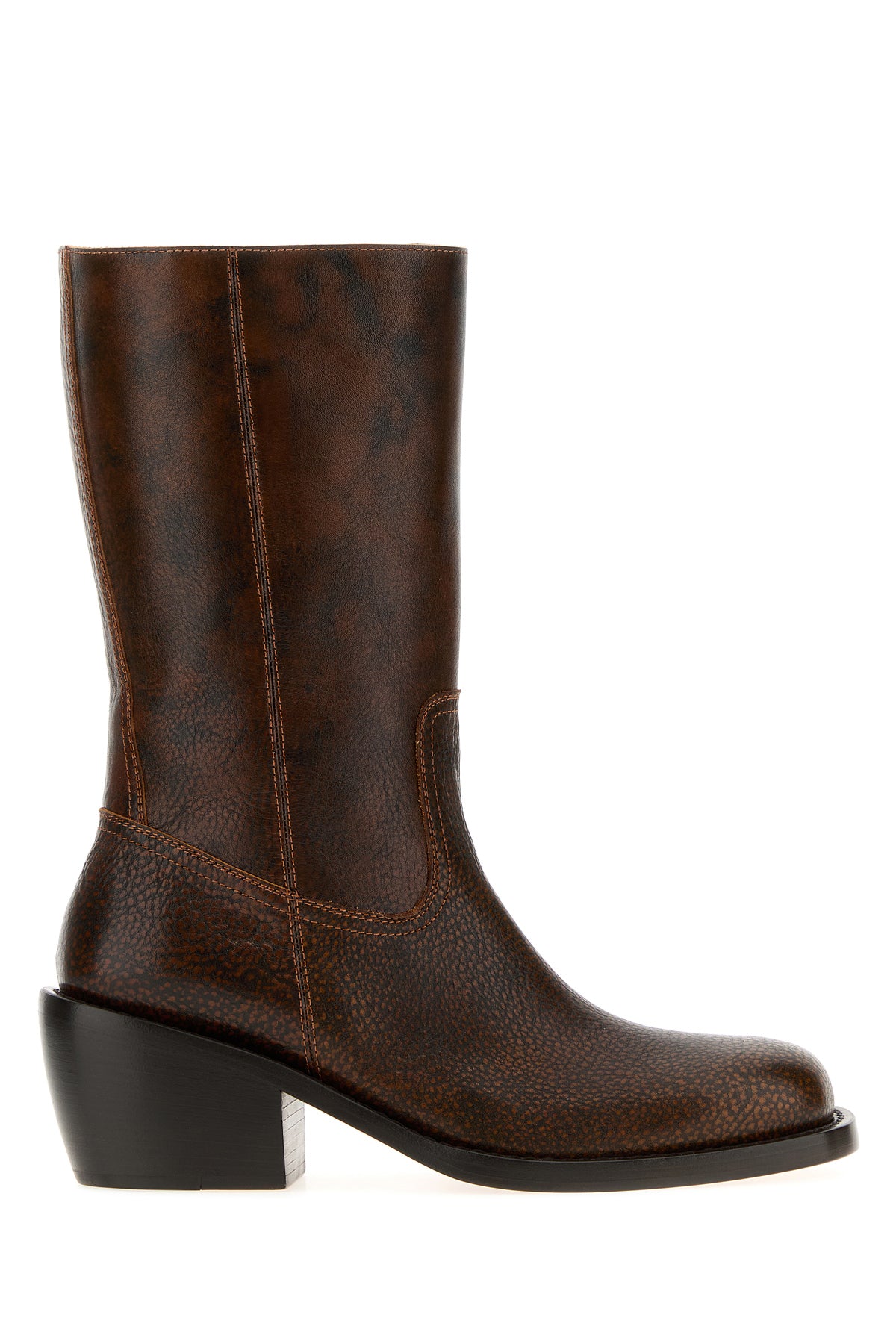 Dries Van Noten Stivali in pelle marrone