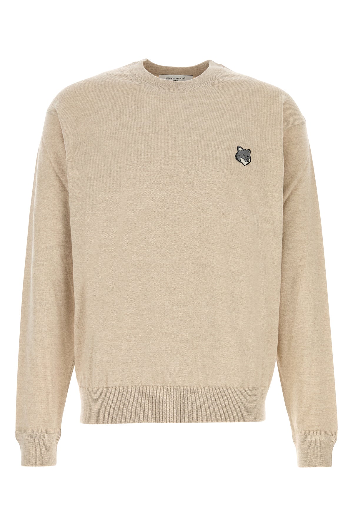 MAISON KITSUNE Maglione in lana sabbia