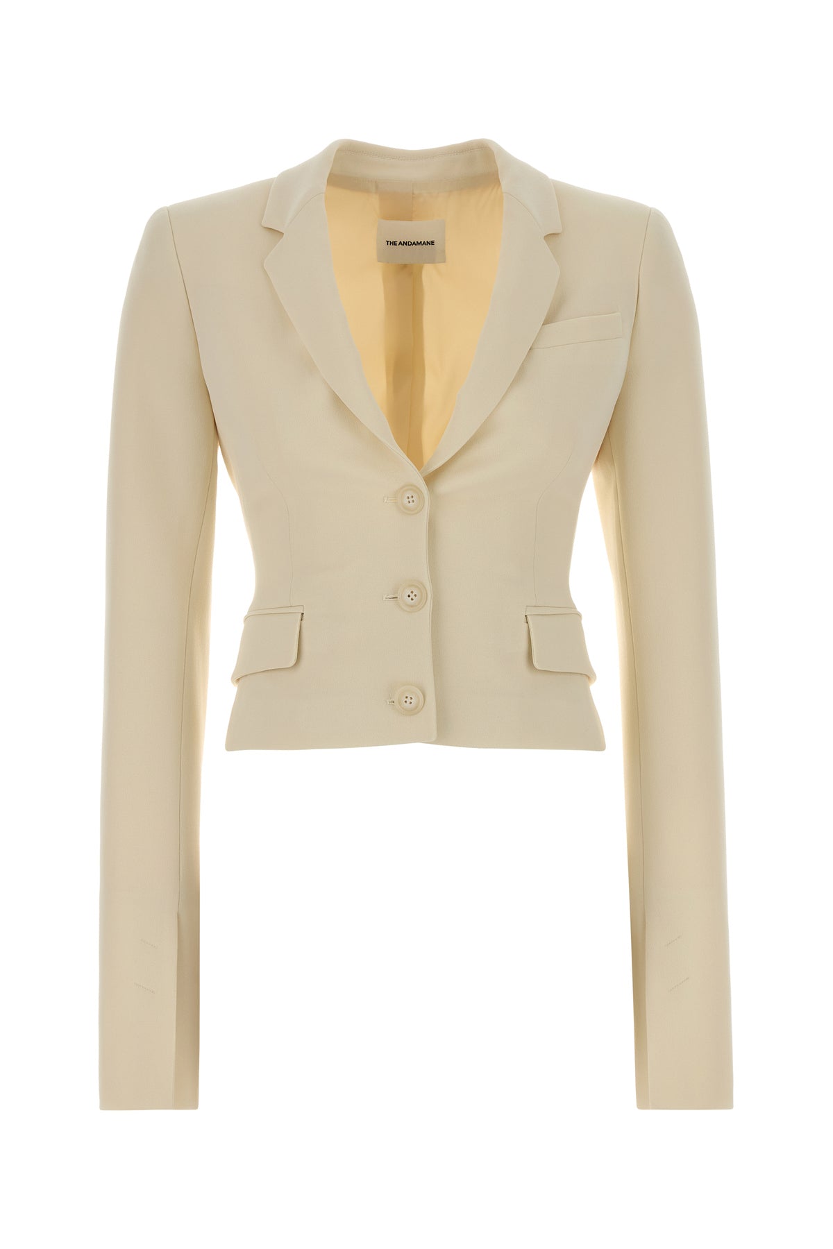 THE ANDAMANE Giacca Zefira in crepe crema