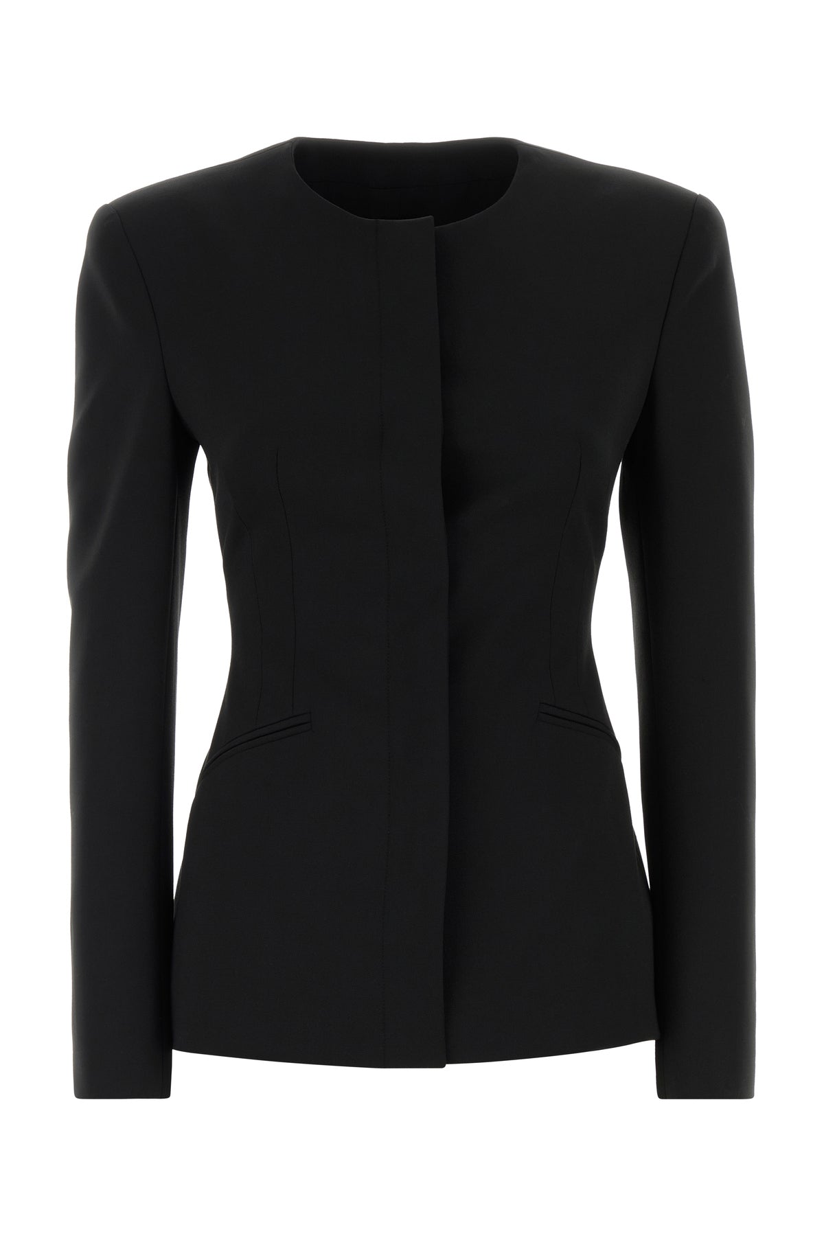 THE ANDAMANE Giacca Melanie in gabardine stretch nero