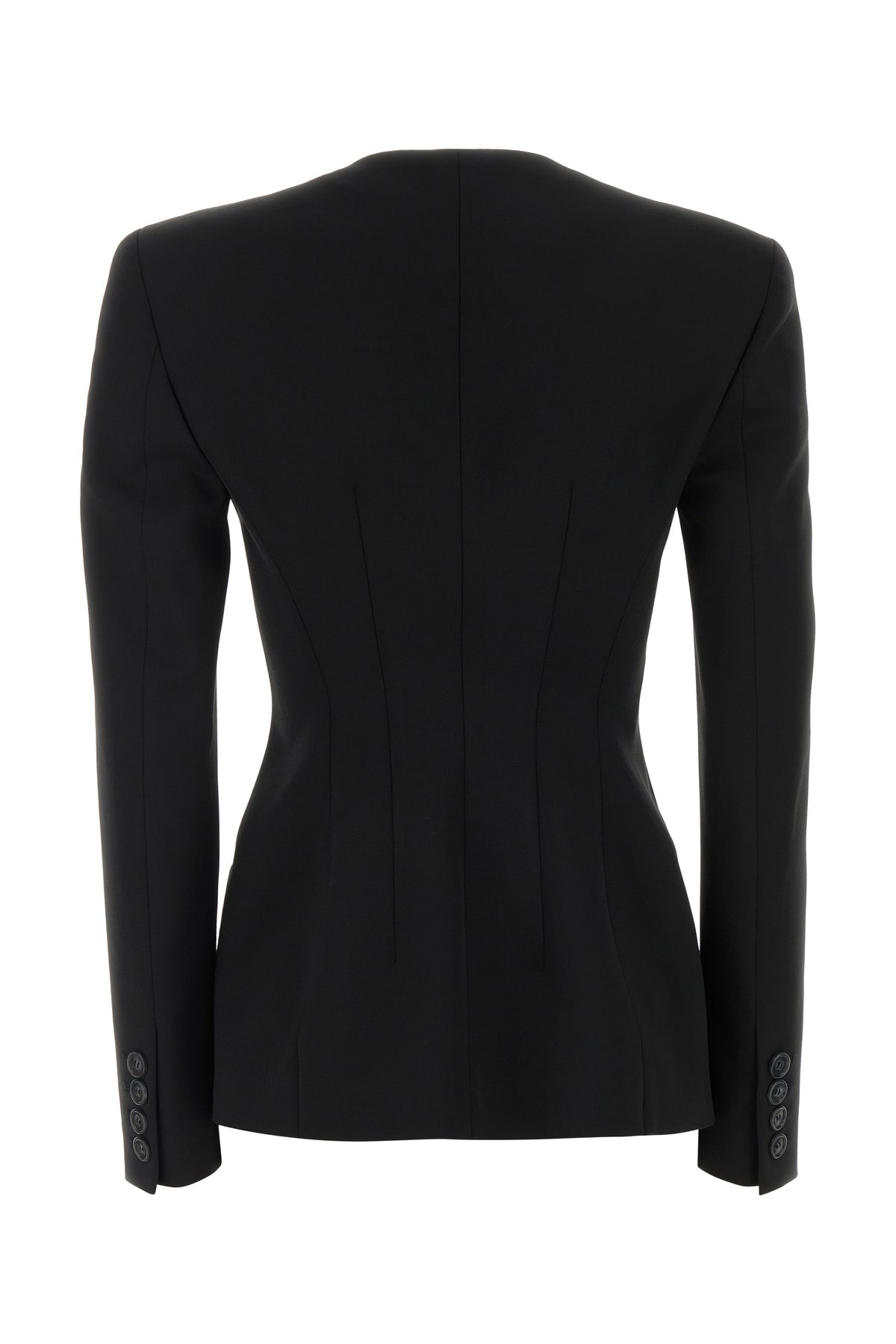 THE ANDAMANE Giacca Melanie in gabardine stretch nero, view 2