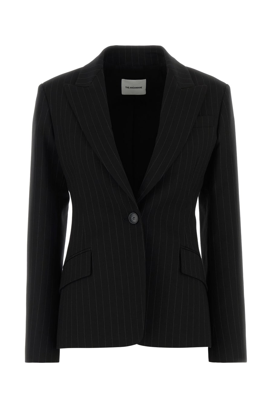 THE ANDAMANE Giacca Bianca in misto cotone stretch ricamato