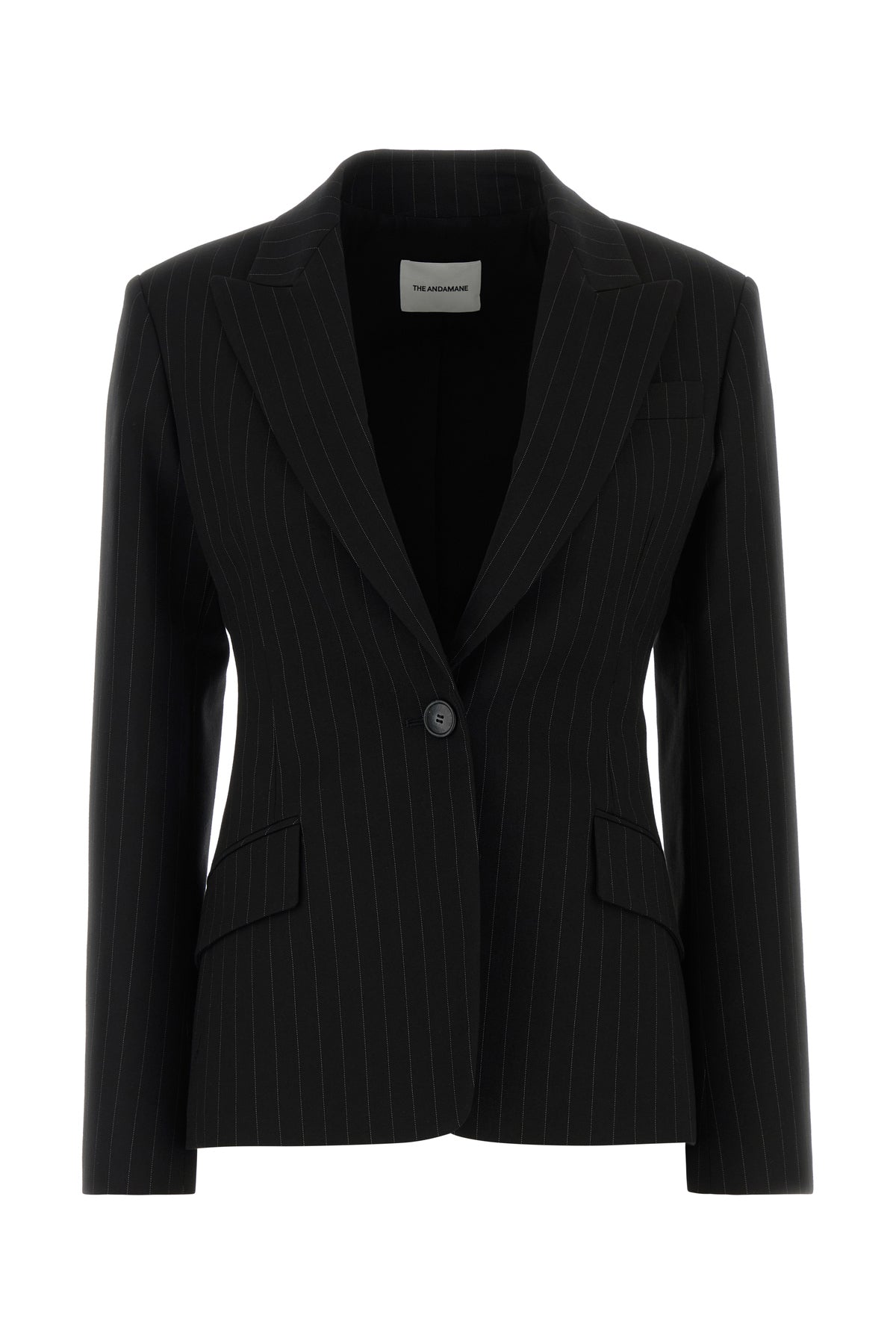 THE ANDAMANE Giacca Bianca in misto cotone stretch ricamato