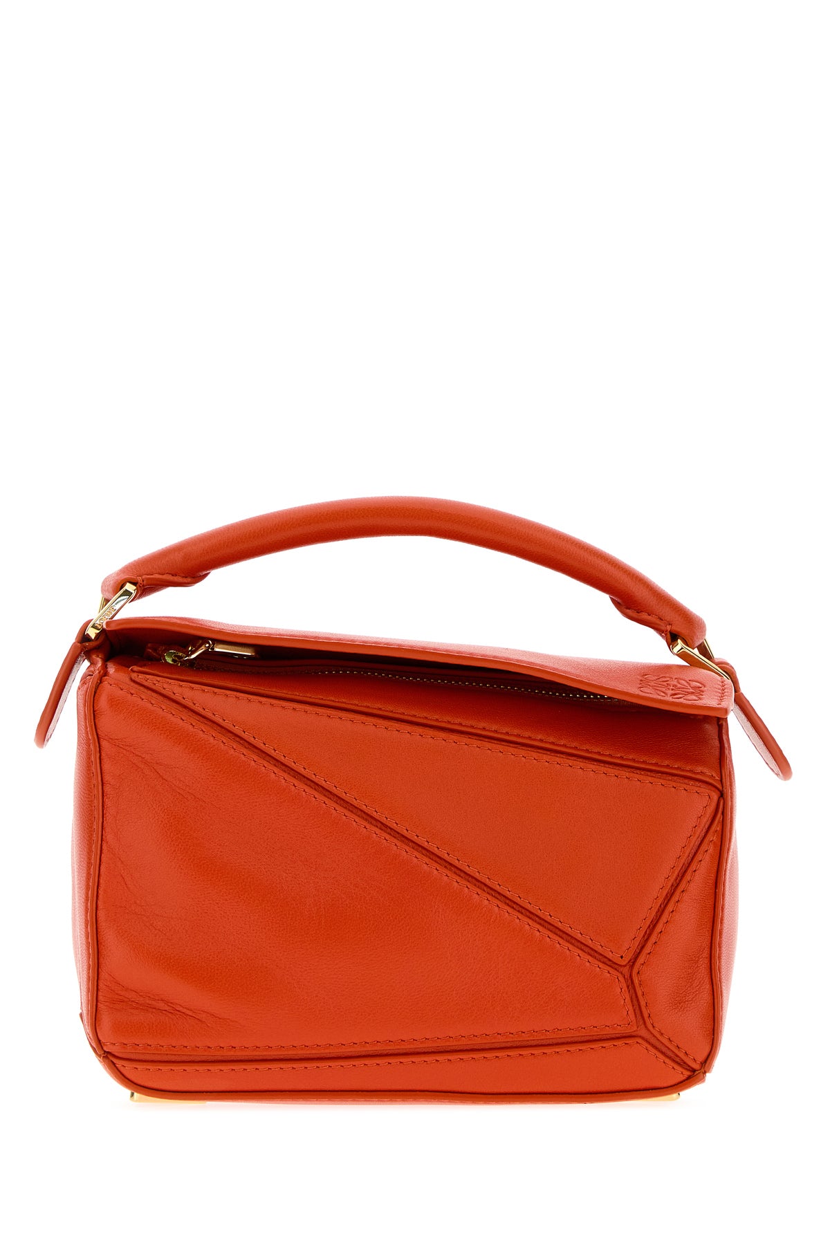 Loewe Borsa a mano Puzzle mini in nappa arancione