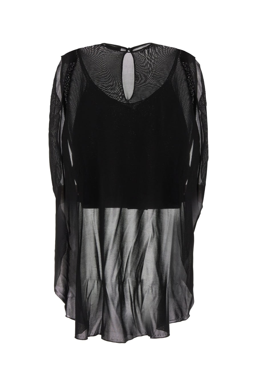Fendi Top in misto seta nera, view 2