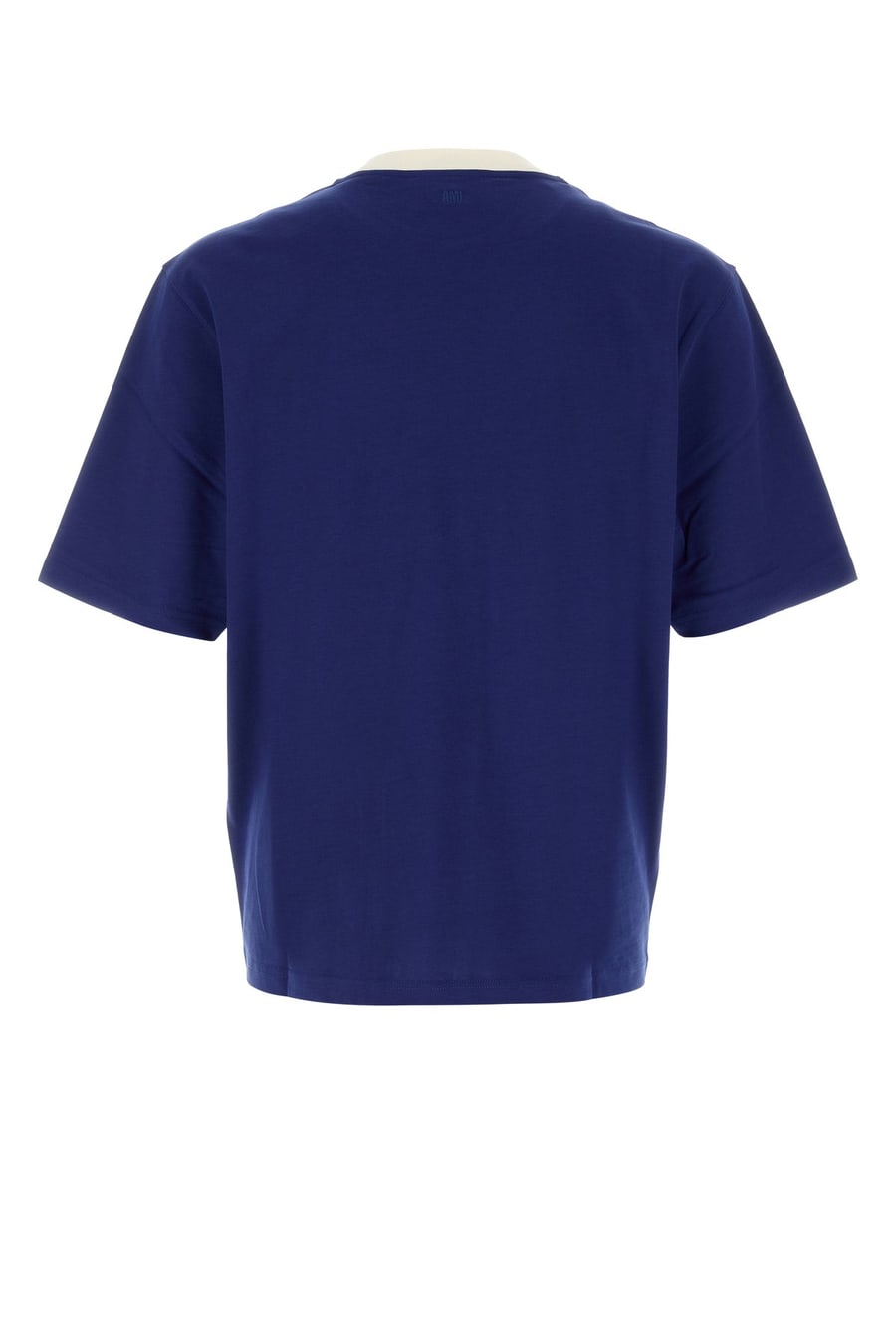 AMI T-shirt in cotone blu, view 2