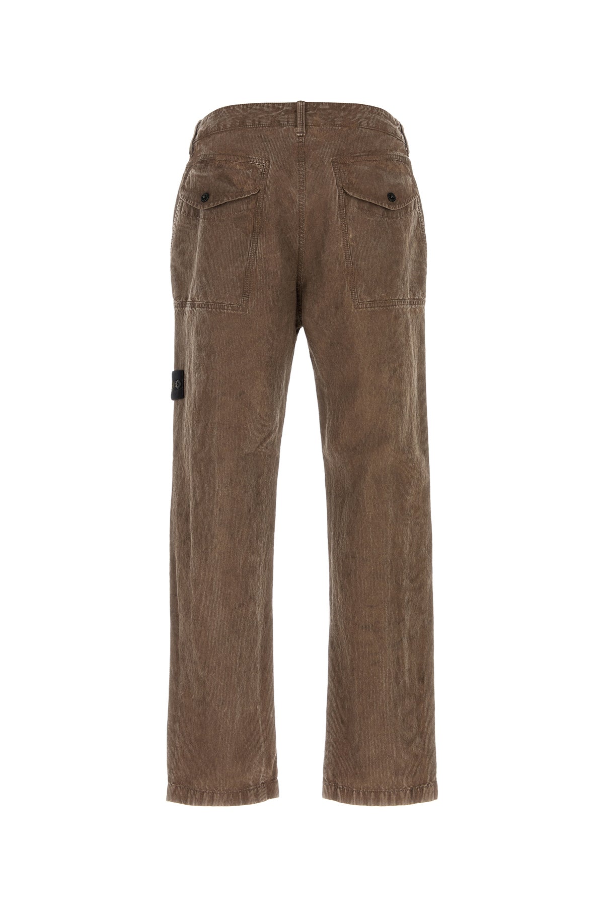 Stone Island Pantalone in misto cotone marrone, view 2