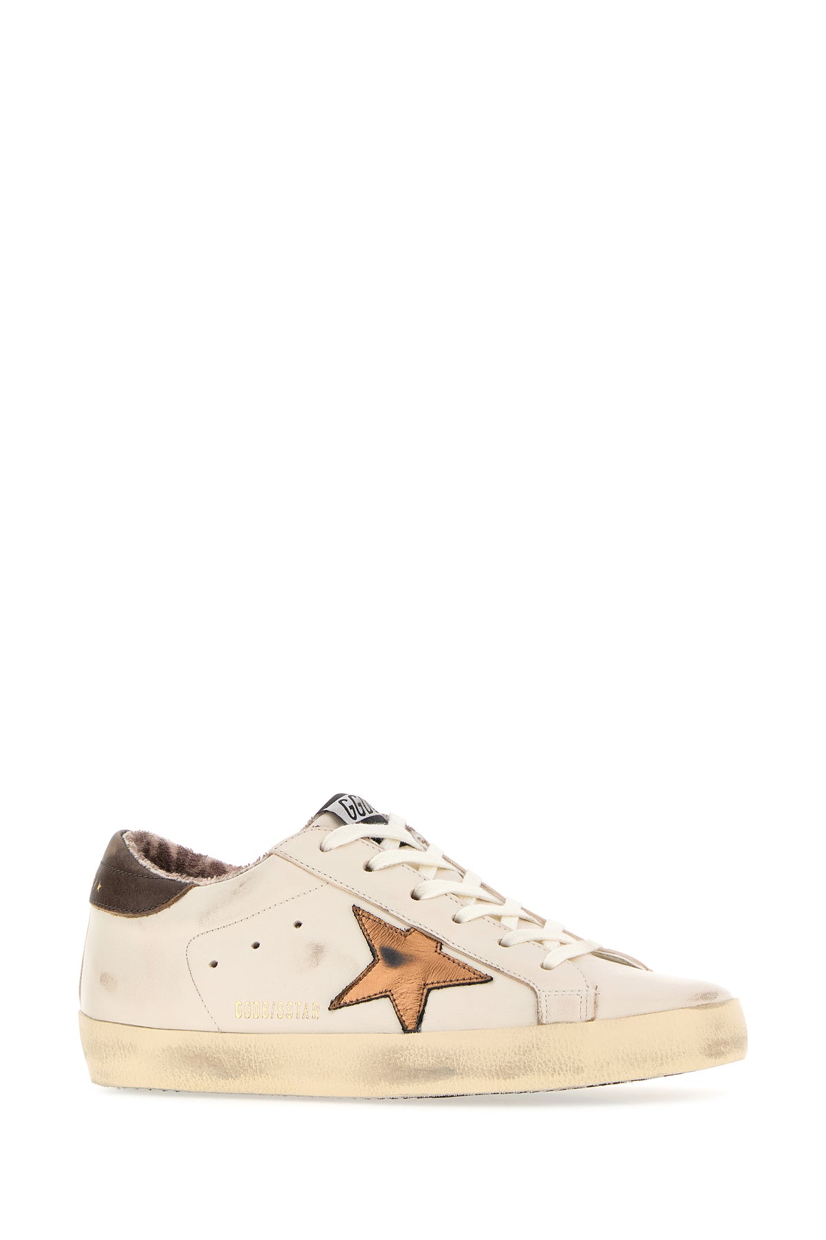 Golden Goose Sneakers Super-Star in pelle avorio, view 2