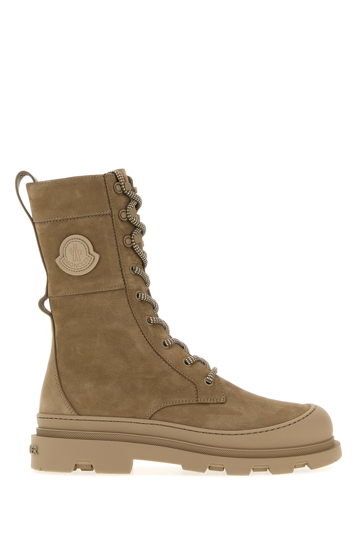 Moncler Stivali Vera in pelle scamosciata tortora