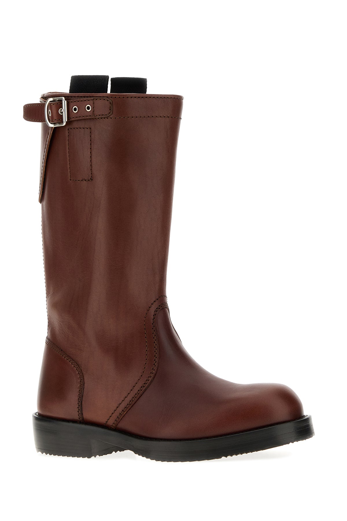 Dries Van Noten Stivali in pelle cioccolato, view 2