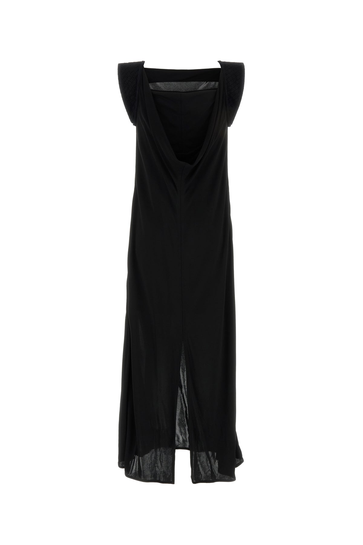Bottega Veneta Abito lungo in crepe nero, view 2