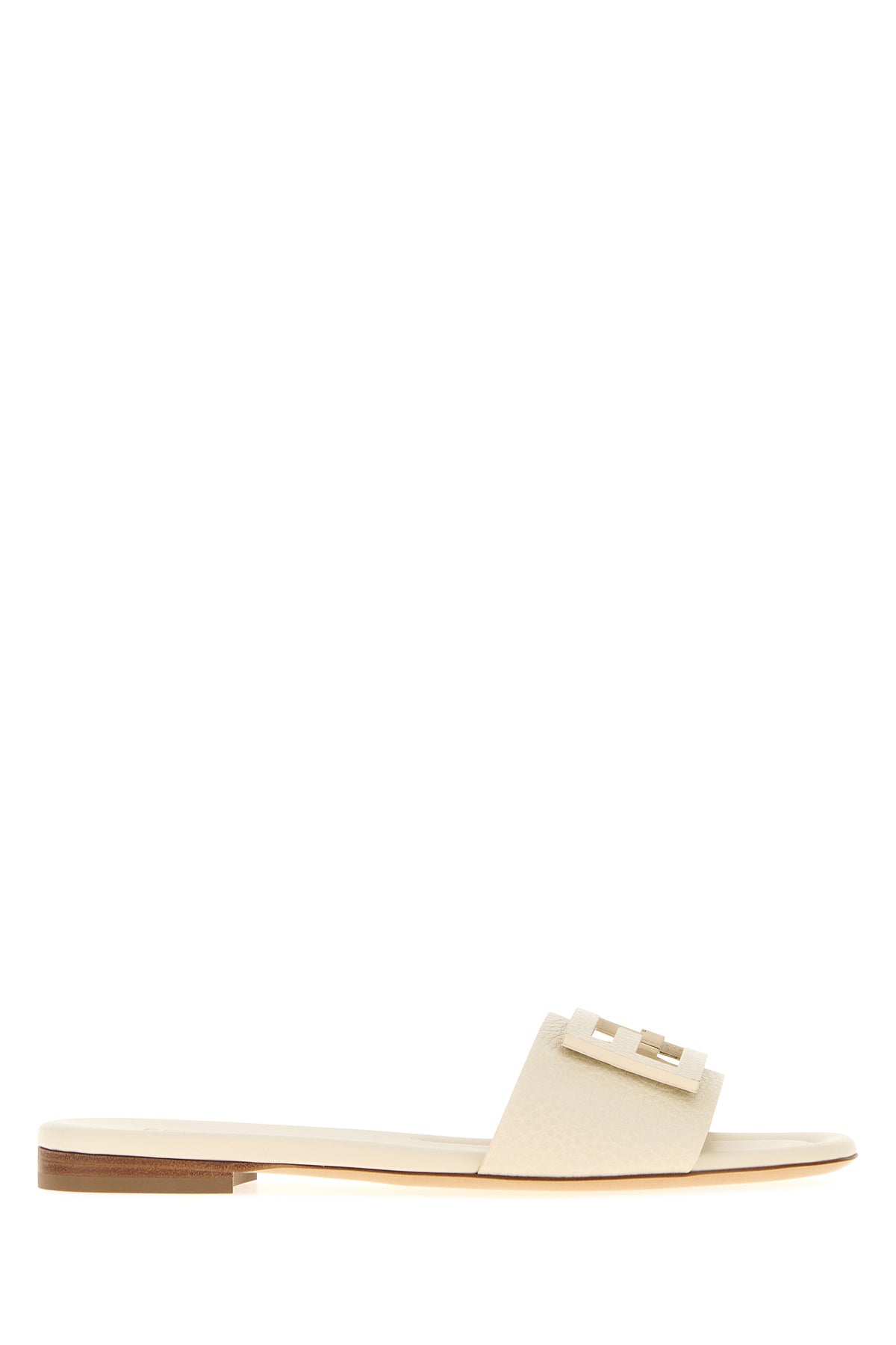 Fendi Slippers Baguette in pelle avorio