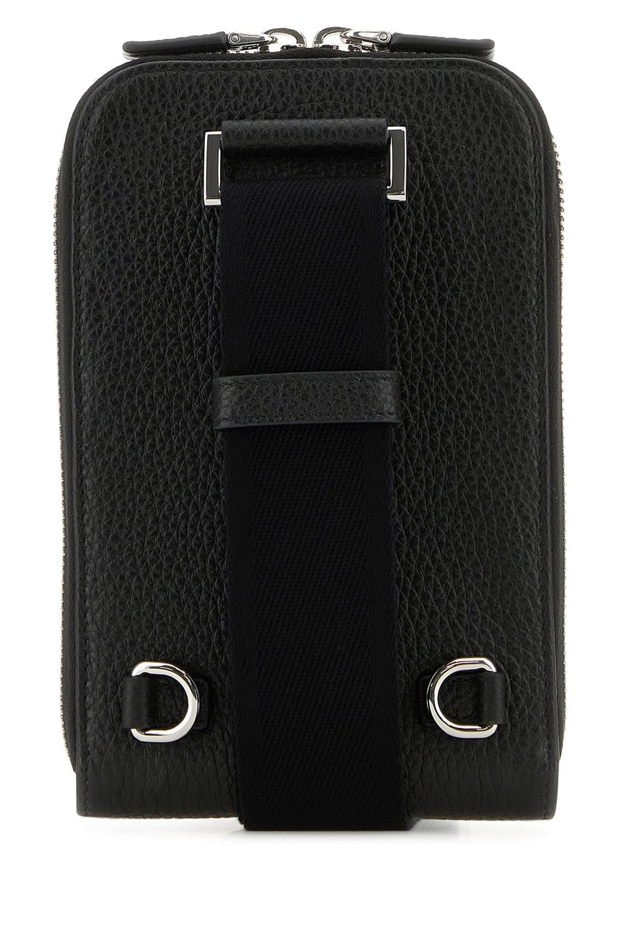 Prada Porta cellulare in pelle nera, view 3
