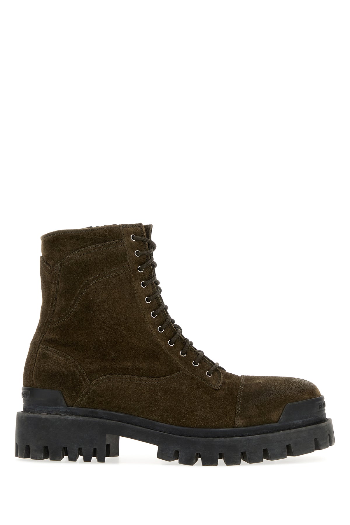 Balenciaga Stivaletti Combat Strike in pelle scamosciata marrone