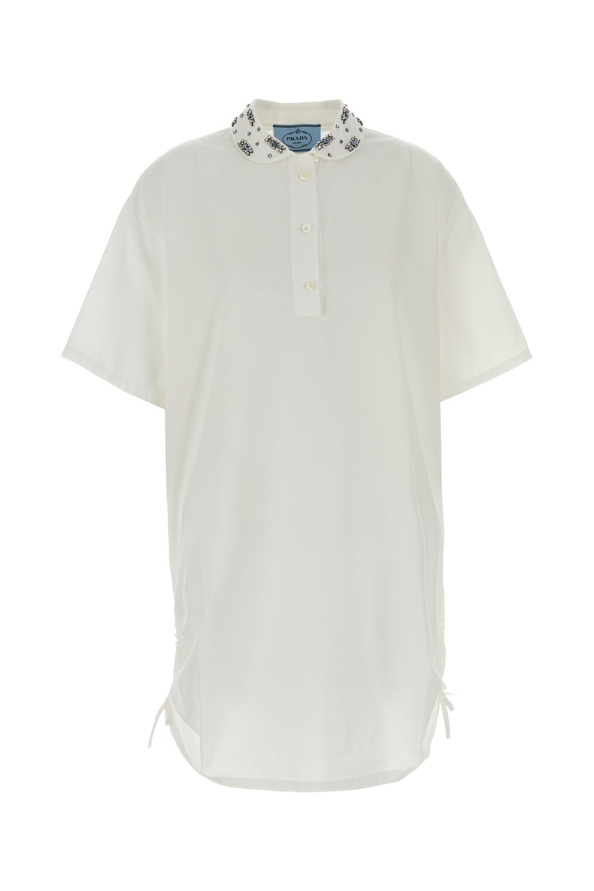 Prada Abito polo in popeline bianco