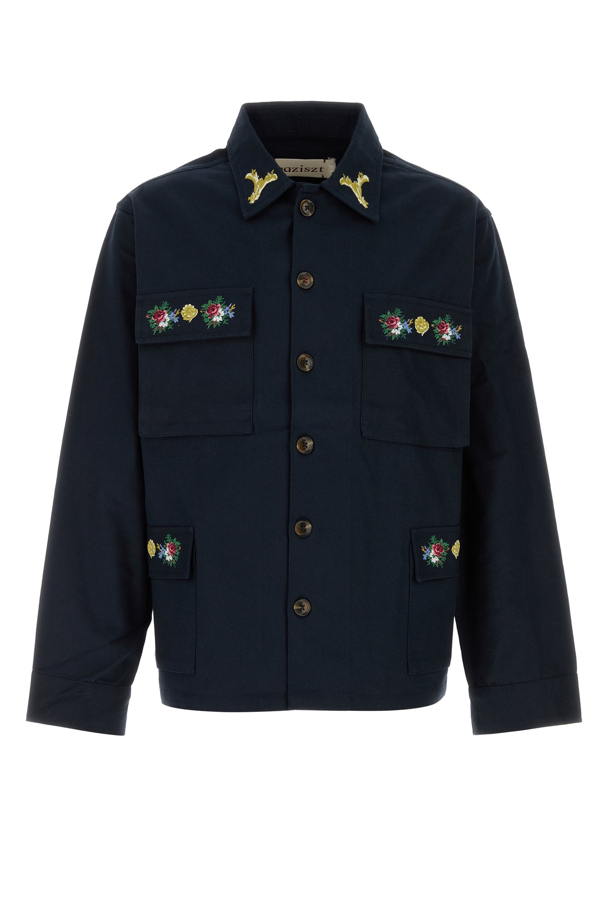 BAZISZT Camicia Pine in oxford blu notte