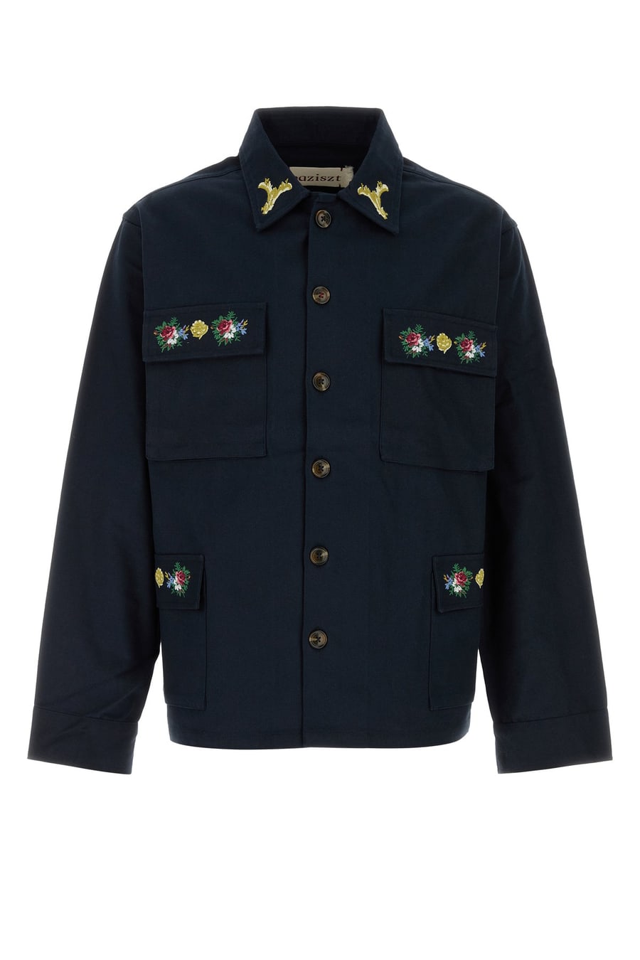 BAZISZT Camicia Pine in oxford blu notte