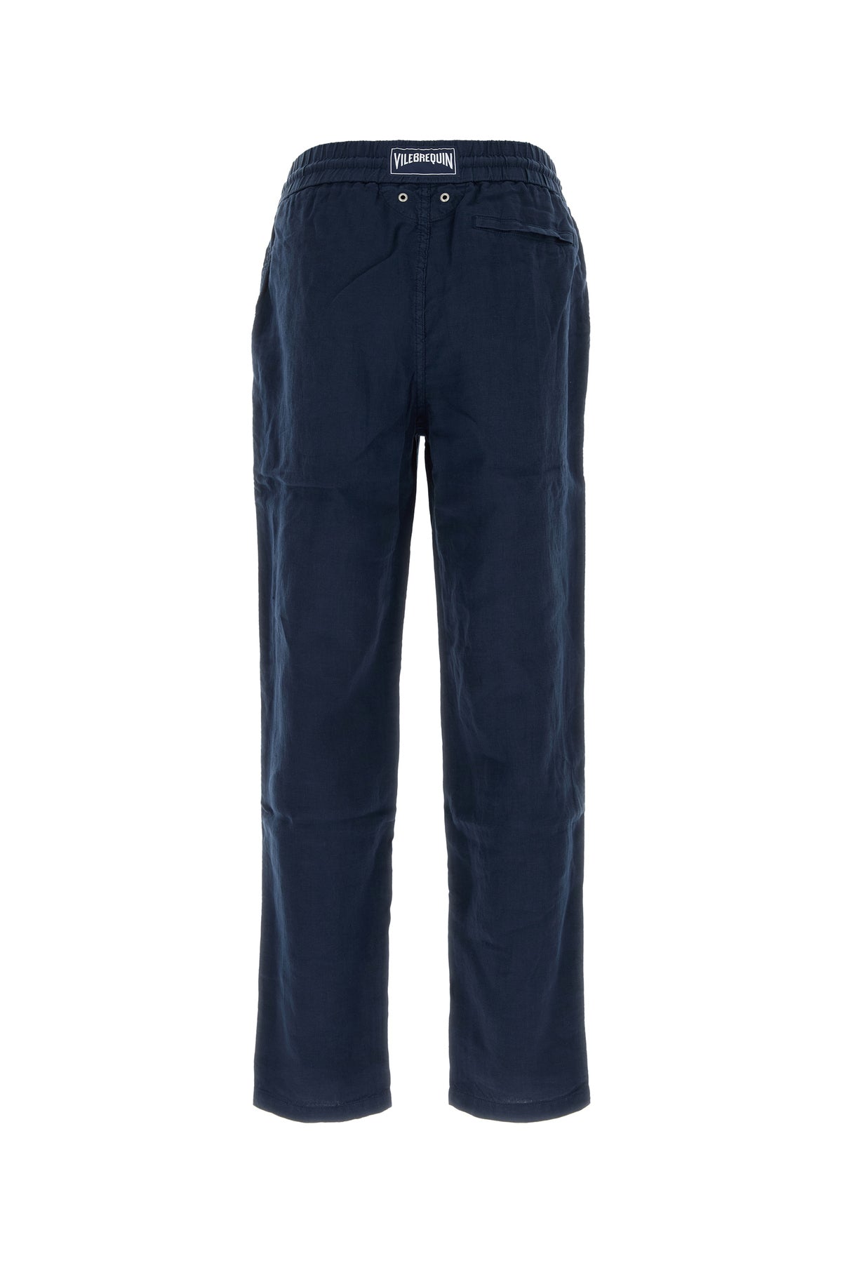 VILEBREQUIN Pantalone Parc in lino blu navy, view 2