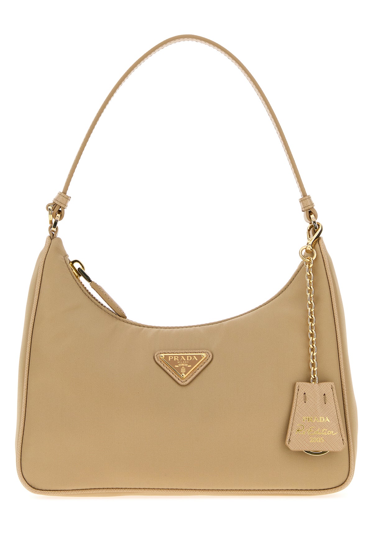 Prada Borsa a spalla Prada Re-Edition 2005 in Re-Nylon beige