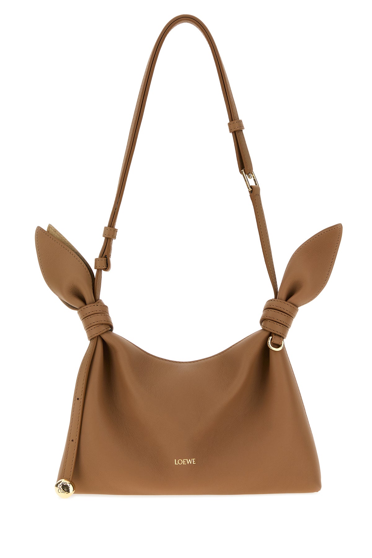 Loewe Borsa a spalla Scarf mini in pelle cammello