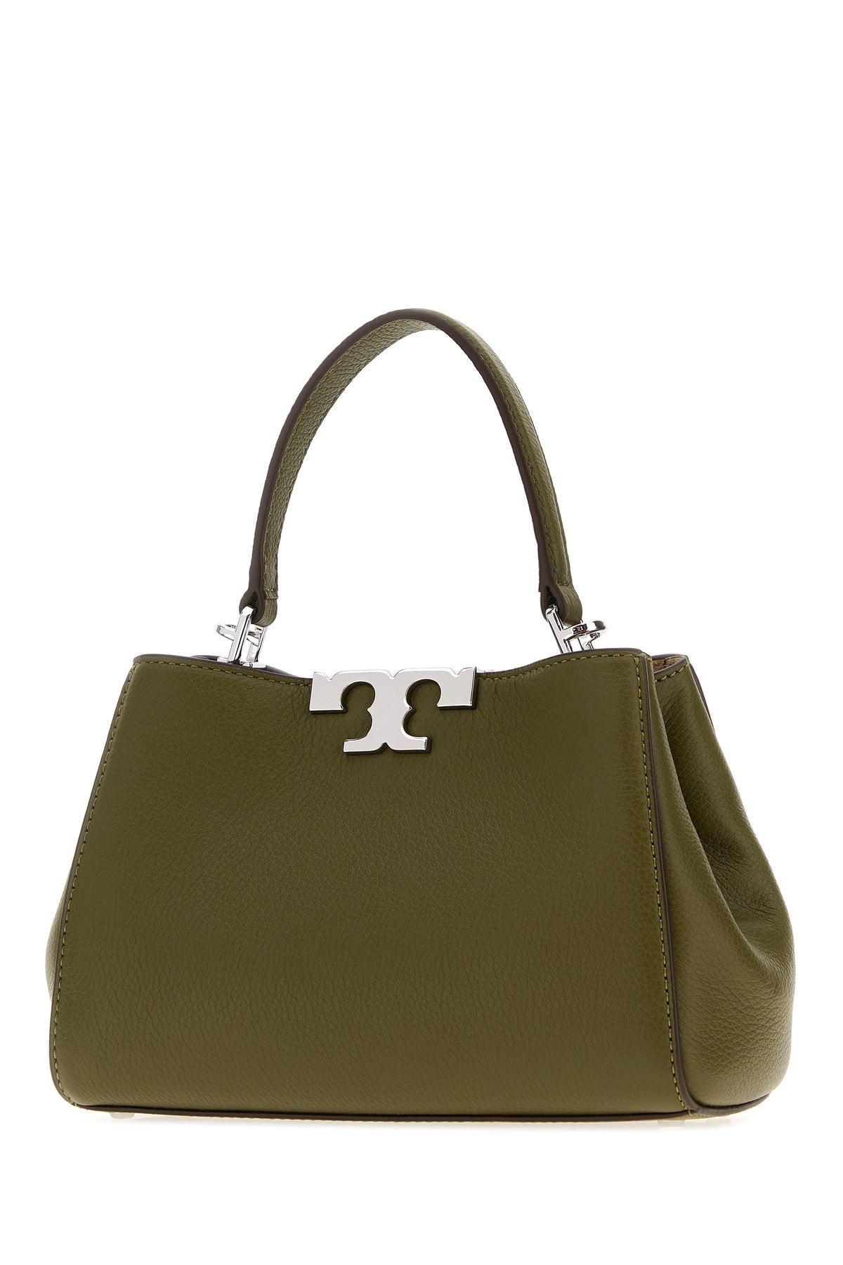 Tory Burch Borsa a mano Eleanor mini in pelle verde oliva, view 2