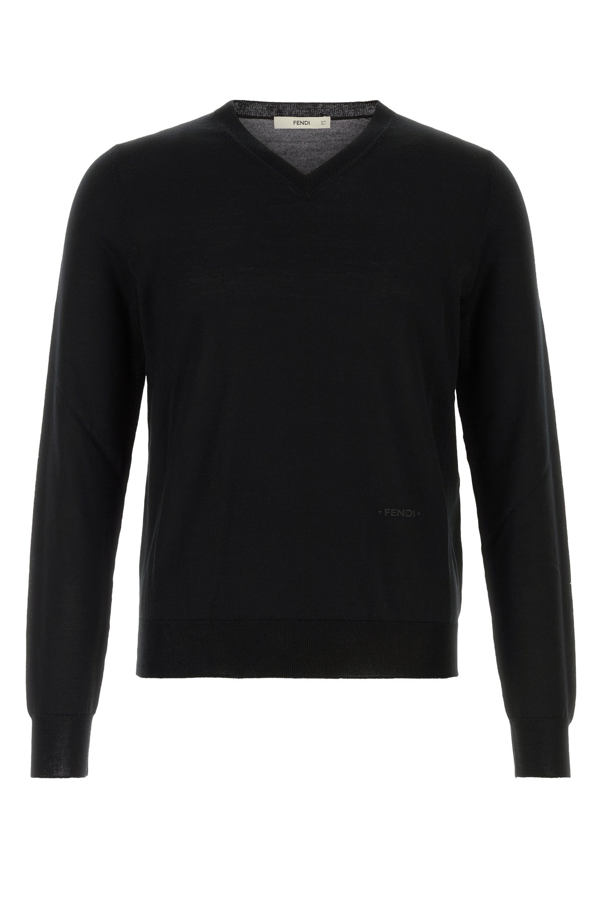 Fendi Maglione in lana stretch nera