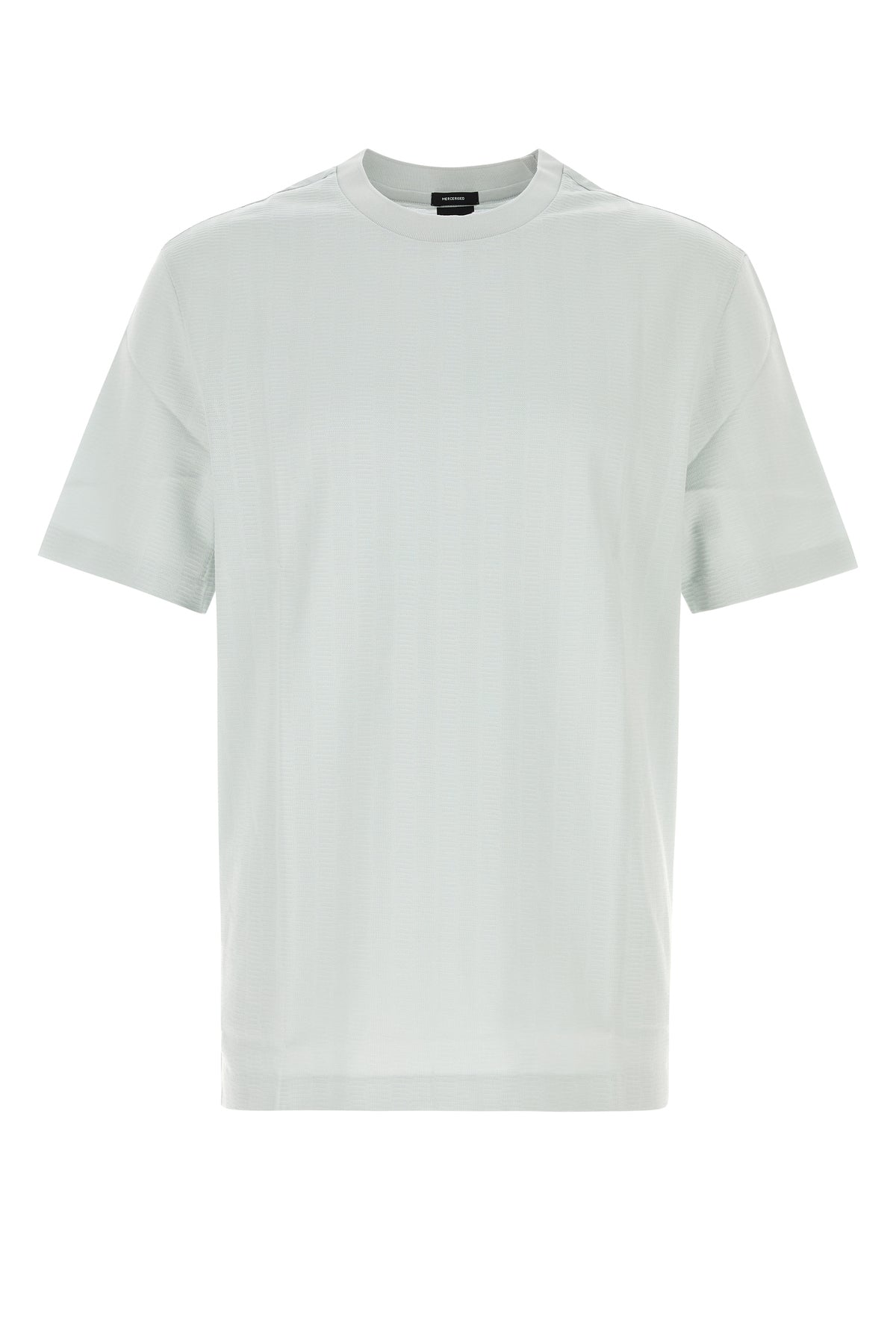 Boss T-shirt in cotone azzurro pastello
