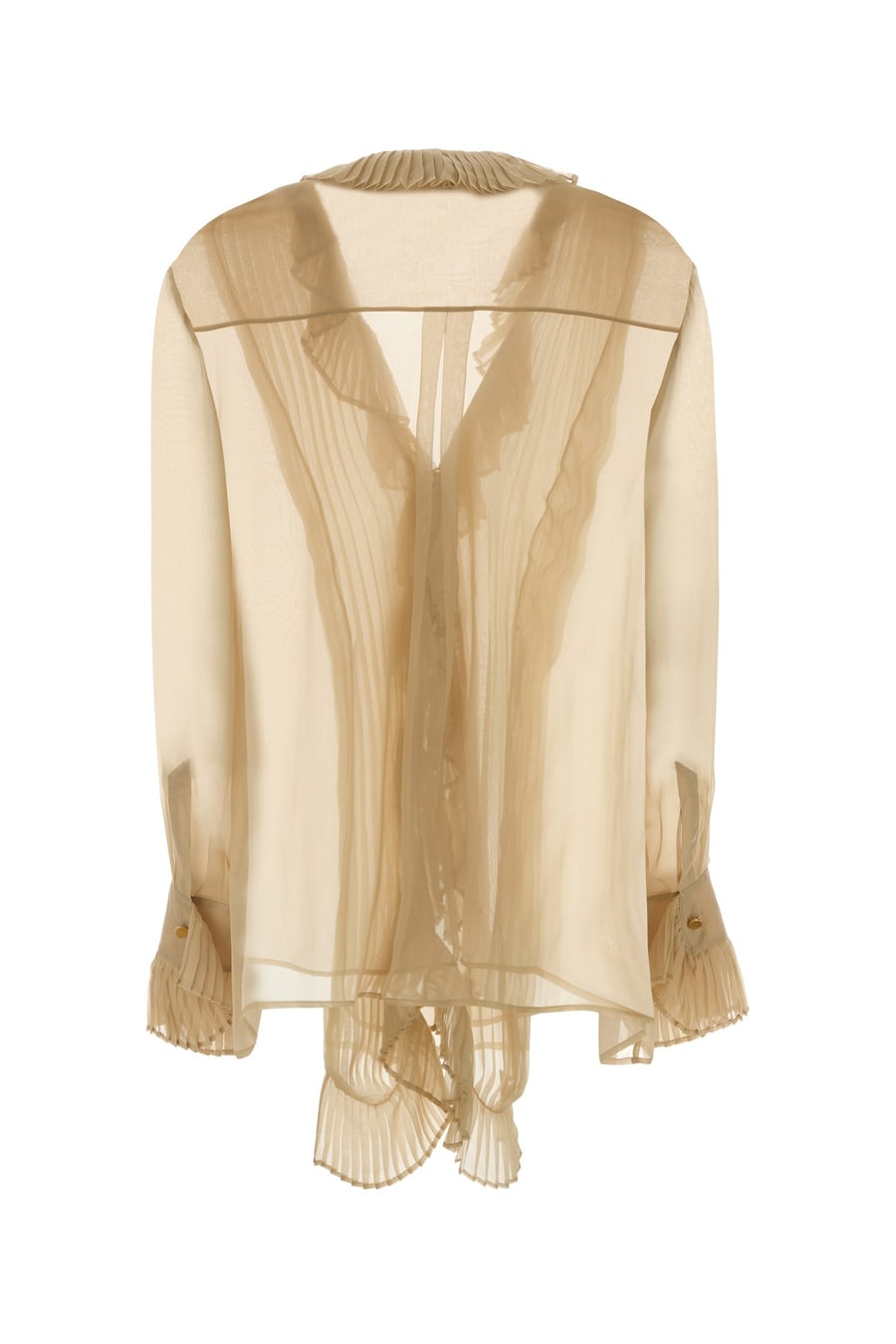 ALBERTA FERRETTI Blusa in seta beige, view 2
