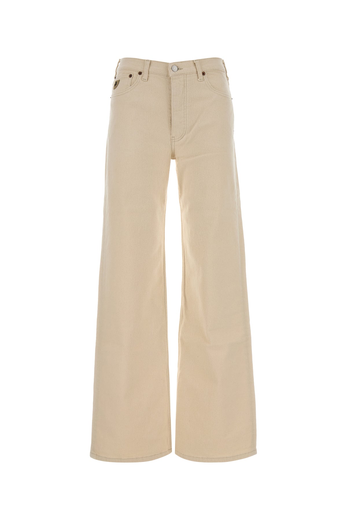 LOIS Pantalone dalla gamba ampia Lindsay in denim stretch sabbia