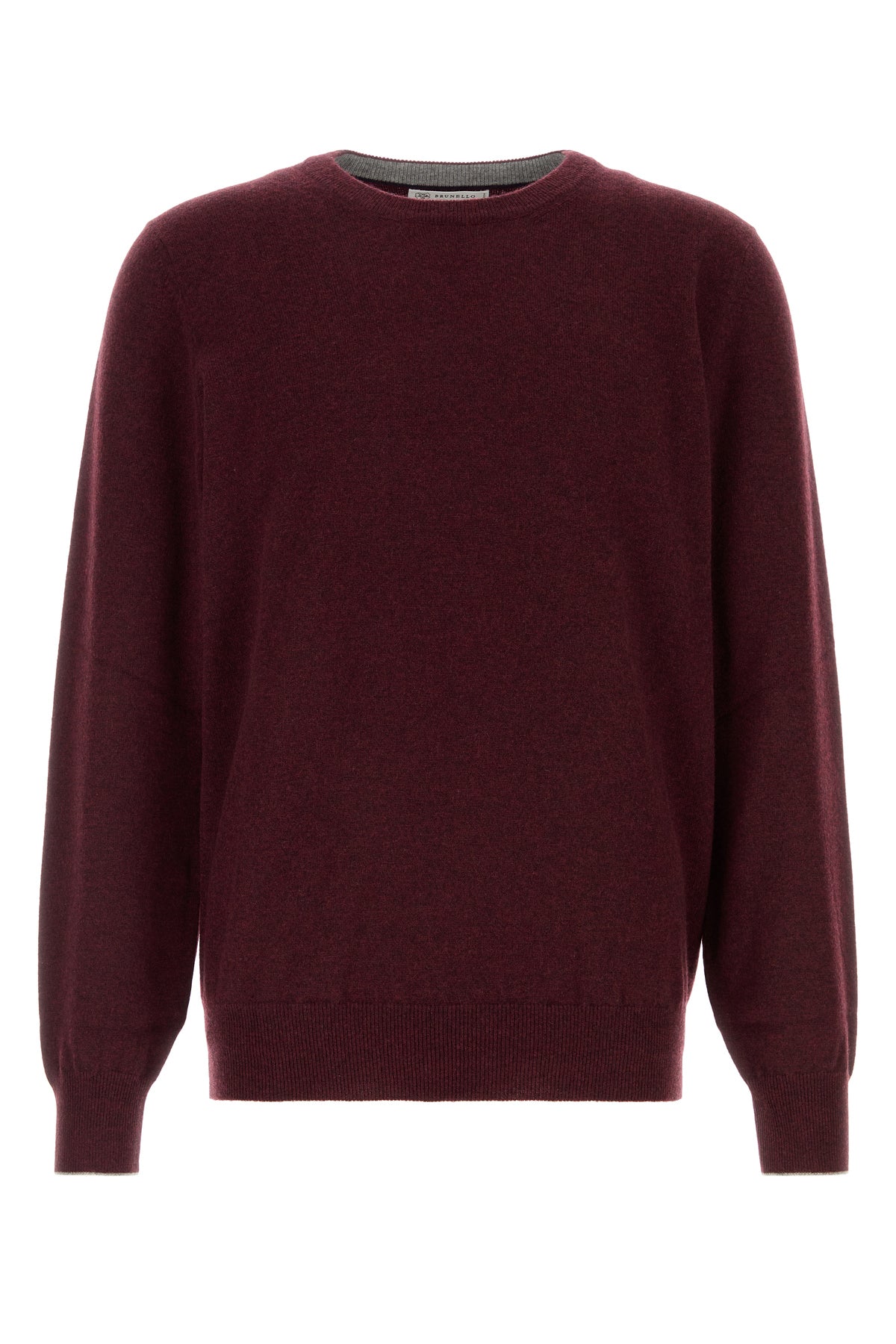 Brunello Cucinelli Maglione in cashmere bordeaux melangé