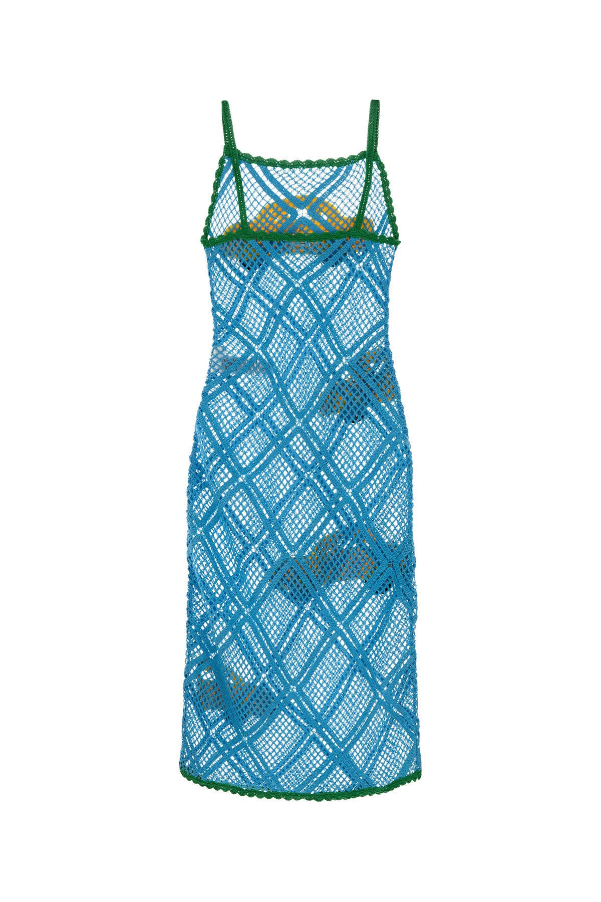 JW Anderson Abito in crochet azzurro, view 2