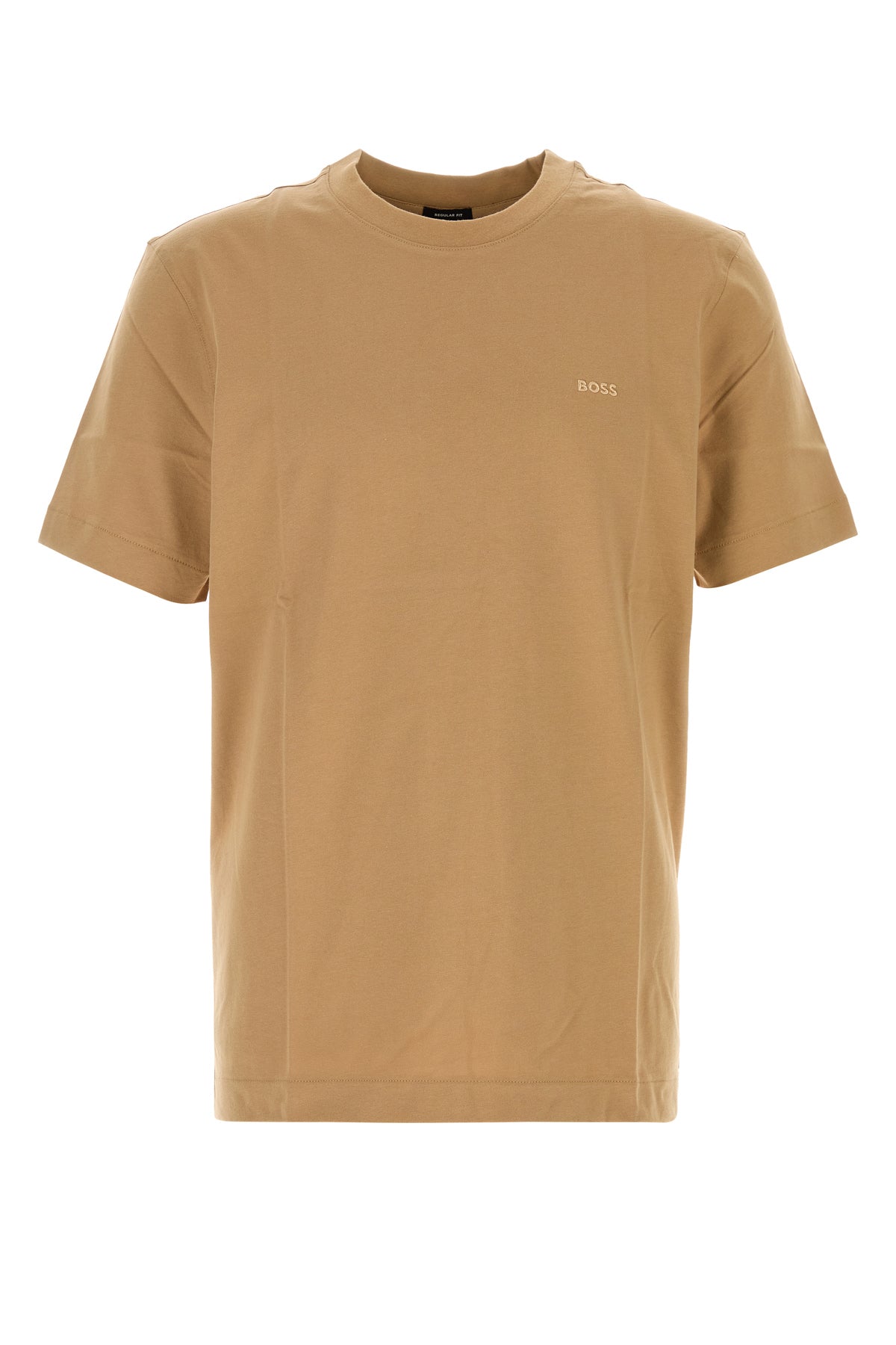 Boss T-shirt in cotone cammello