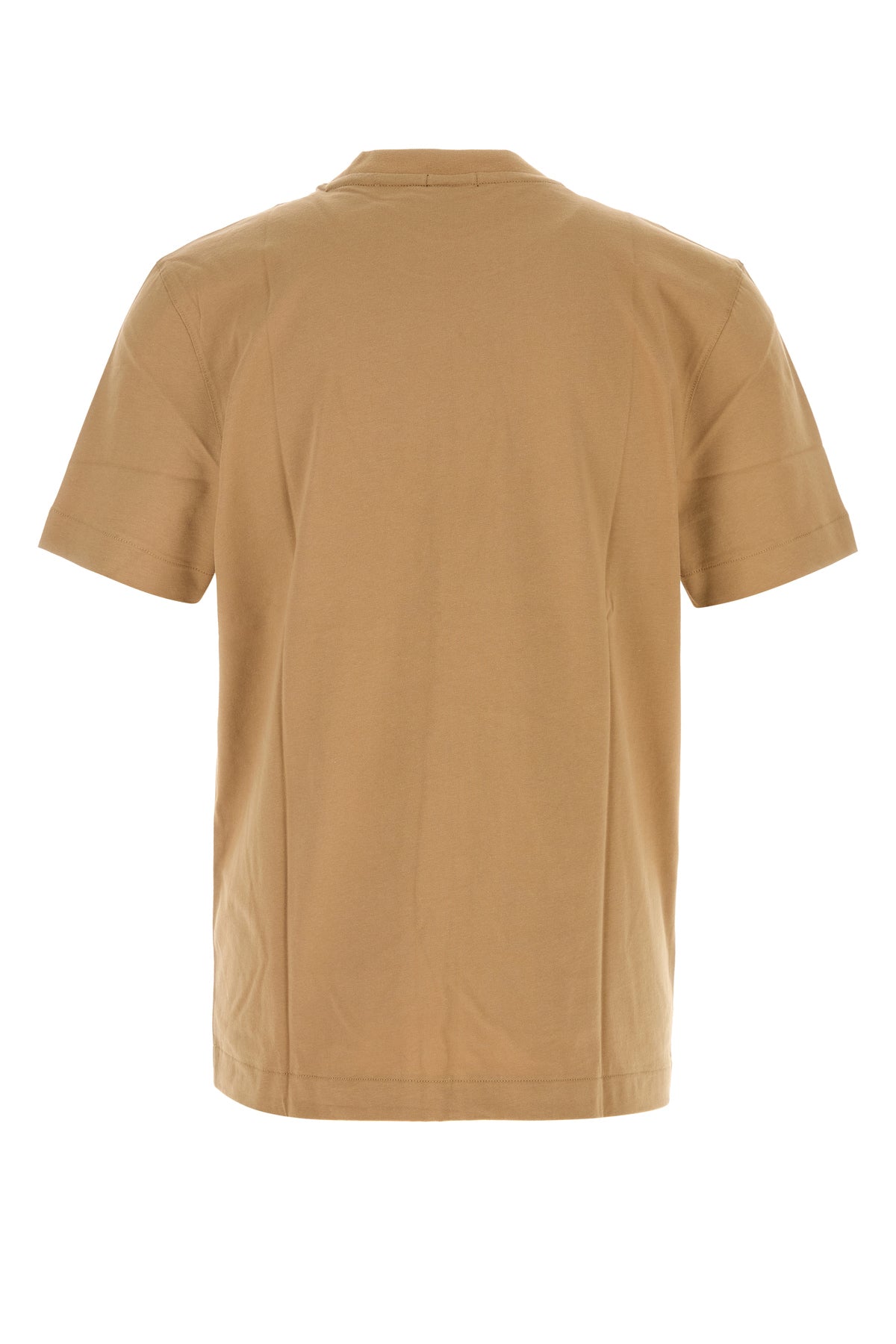 Boss T-shirt in cotone cammello, view 2