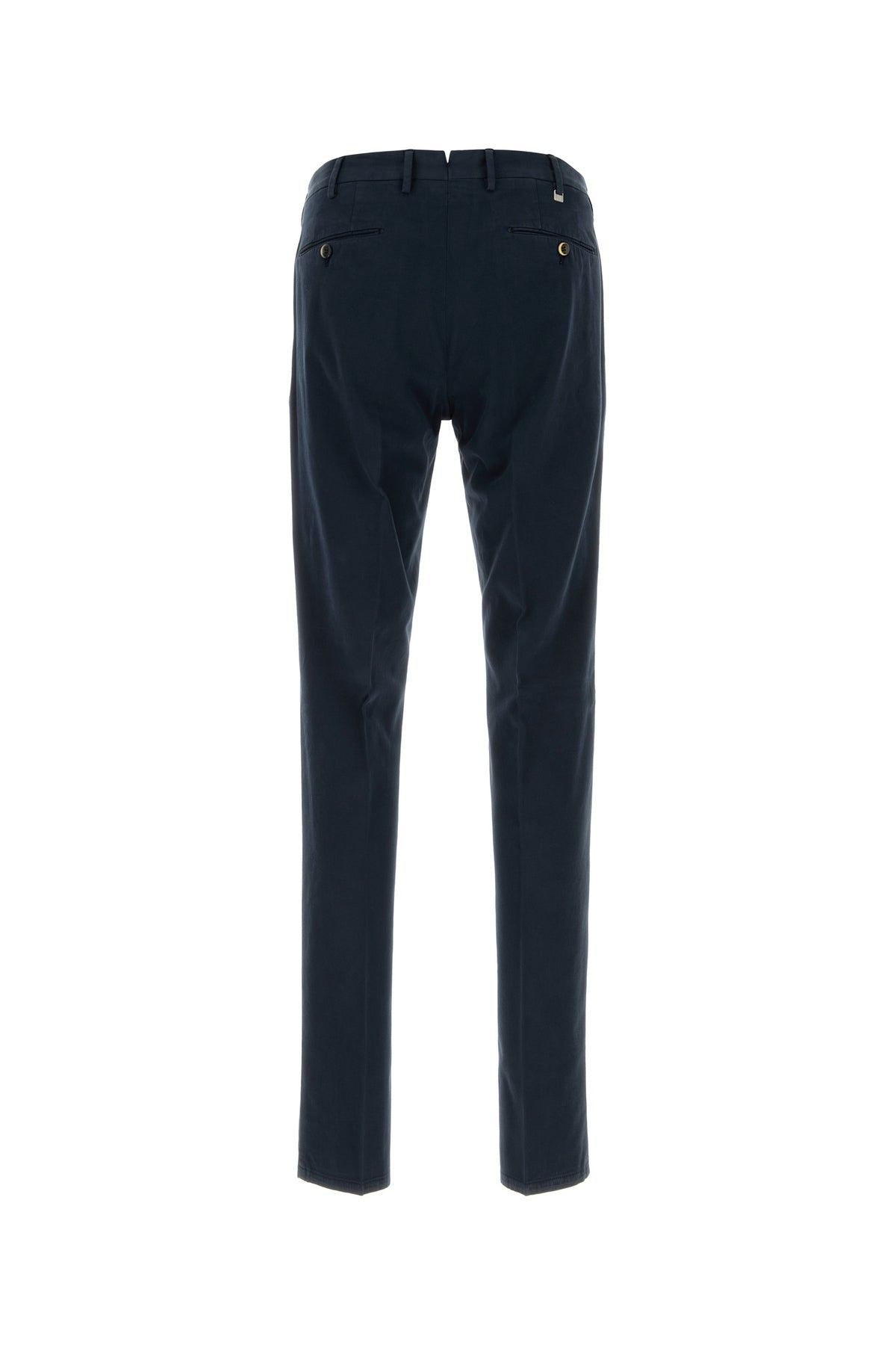 PT Torino Pantalone in misto cotone stretch blu scuro, view 2