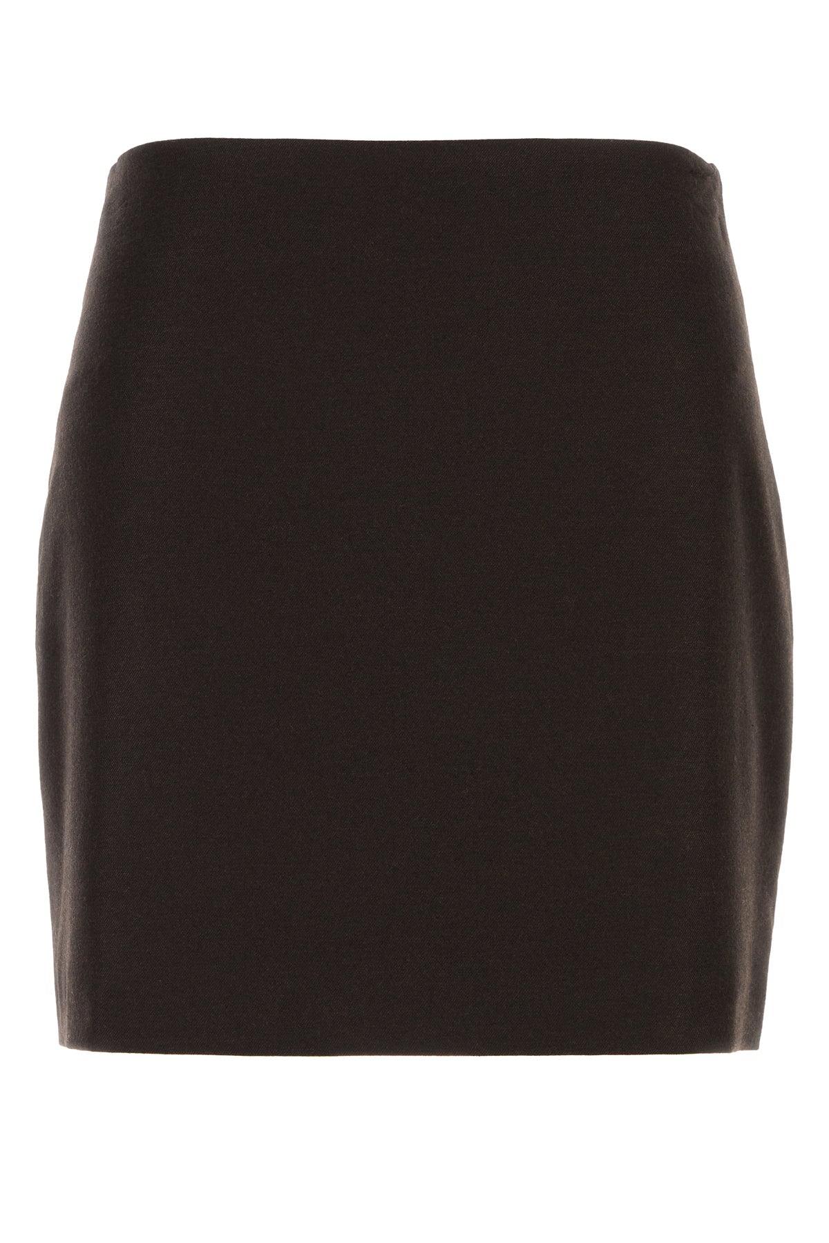 LE SULLY STUDIO Minigonna in flanella stretch testa di moro
