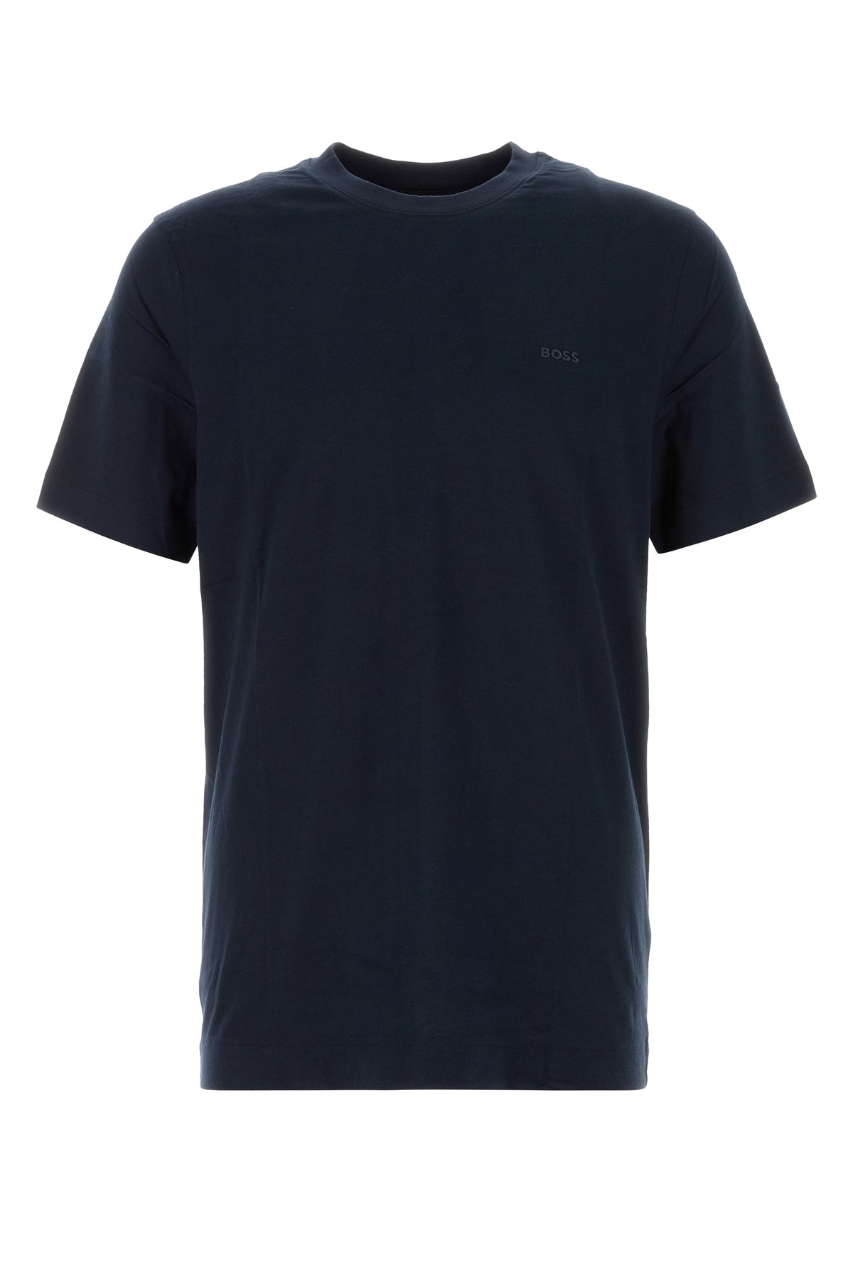 Boss T-shirt in cotone blu notte