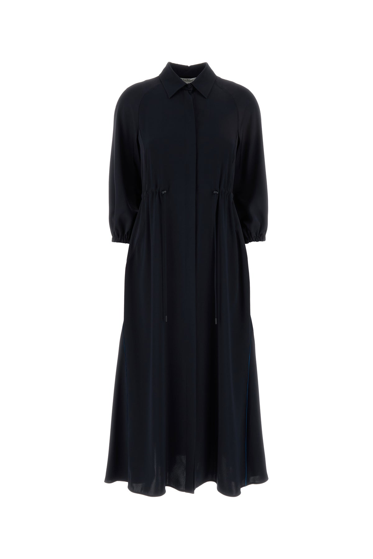 Max Mara Abito Pelota in crepe blu notte