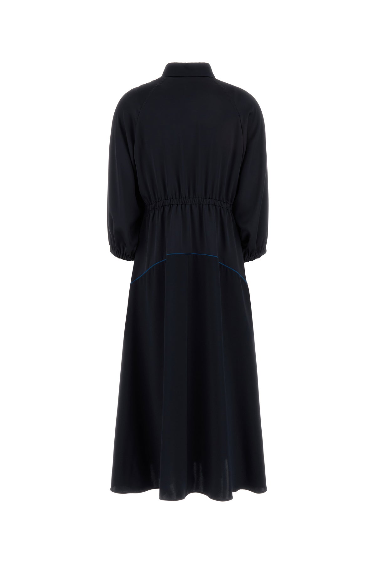 Max Mara Abito Pelota in crepe blu notte, view 2